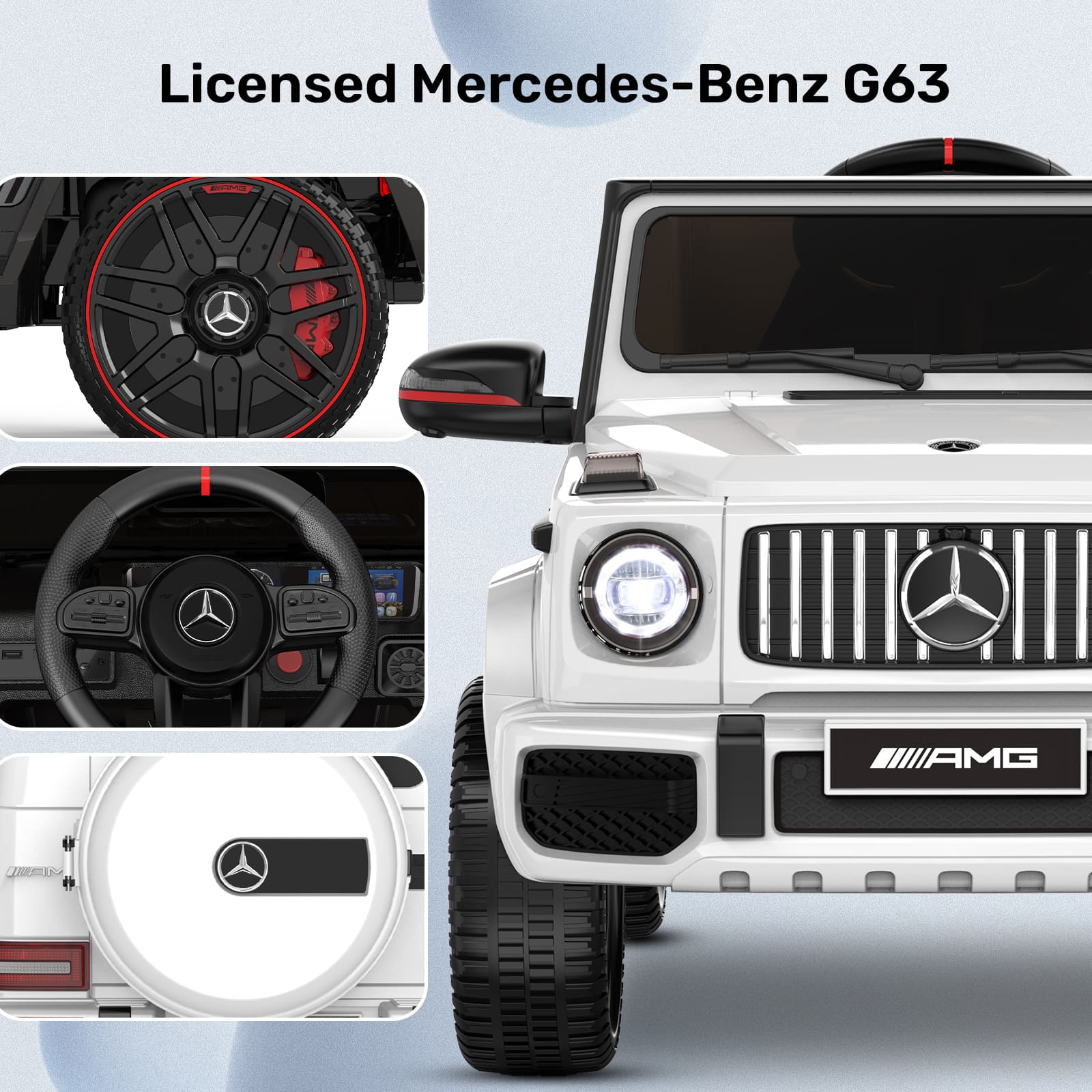 【90% NEW】ANPABO 12V Licensed Mercedes-Benz AMG G63 With Remote/Bluetooth