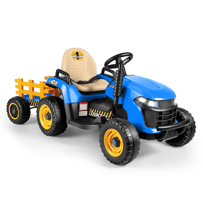 ANPABO 12V Tractor With Remote/Bluetooth, Titleable Trailer Included