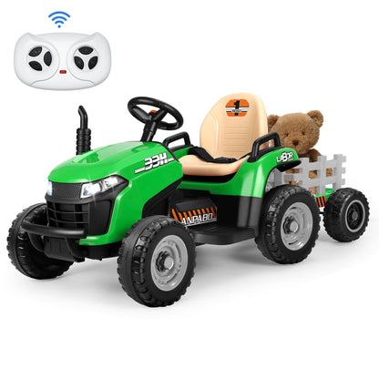 ANPABO 24V Tractor With Remote/Bluetooth, Titleable Trailer Included