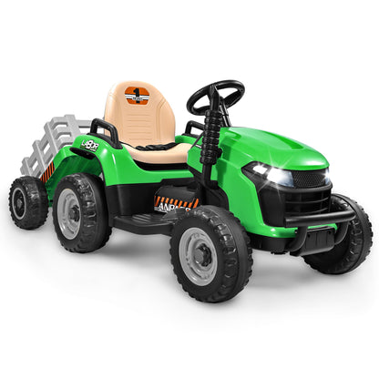 ANPABO 24V Tractor With Remote/Bluetooth, Titleable Trailer Included