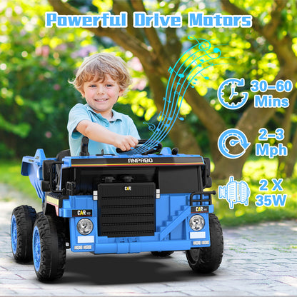 ANPABO 24V Truck Two Seater With Remote/Bluetooth