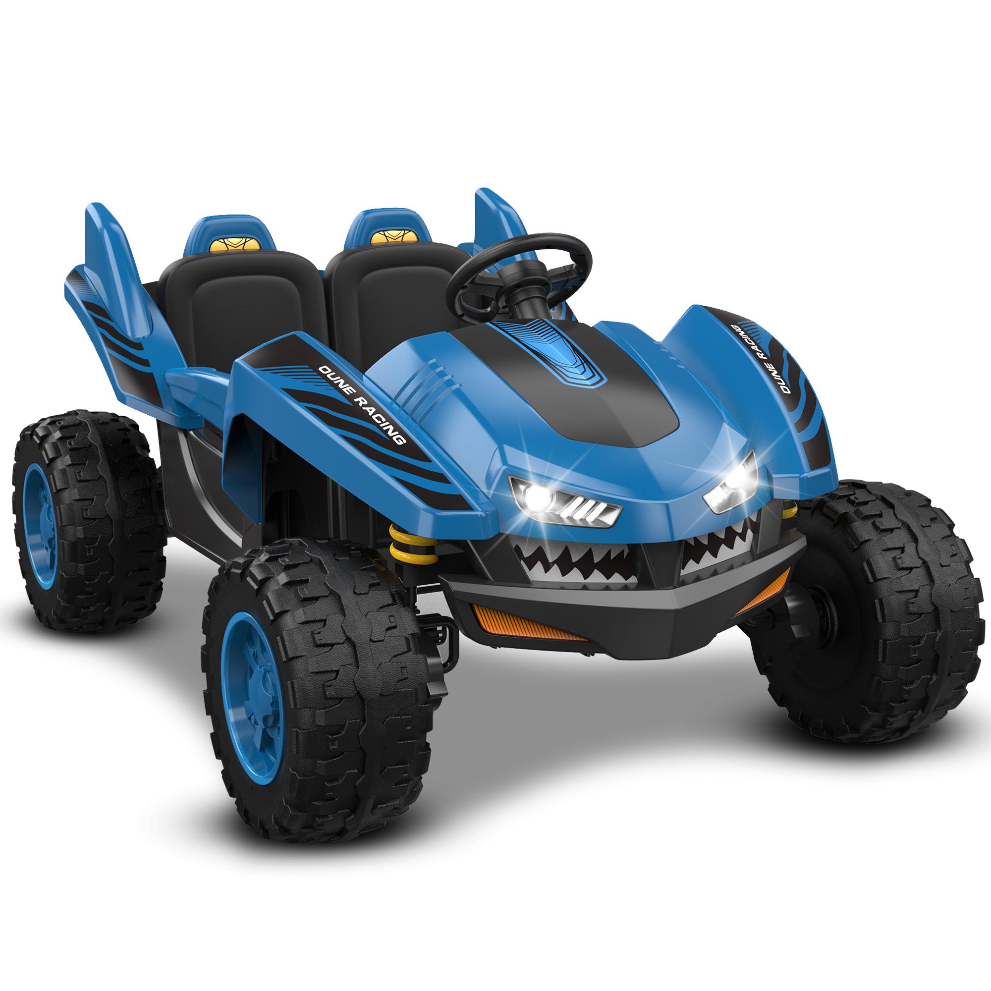 ANPABO 24 Volt 4WD UTV Two Seater With Parent Remote Control And Bluetooth Music Player 3-12+ Years Old