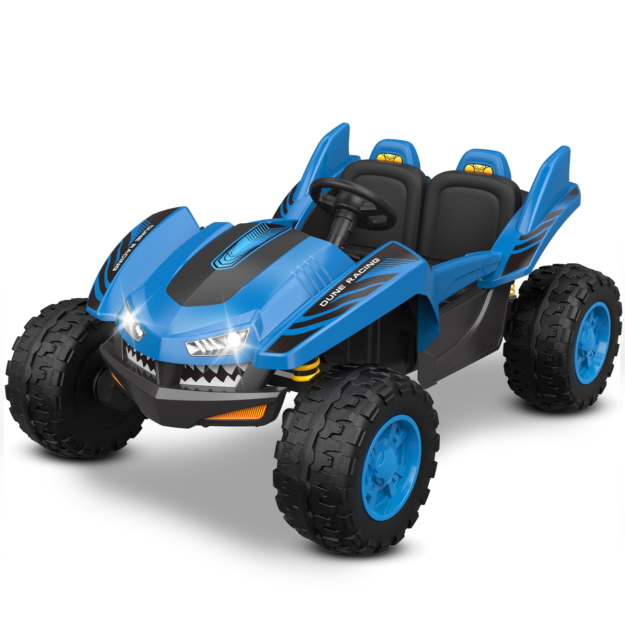 ANPABO 24 Volt 4WD UTV Two Seater With Parent Remote Control And Bluetooth Music Player 3-12+ Years Old