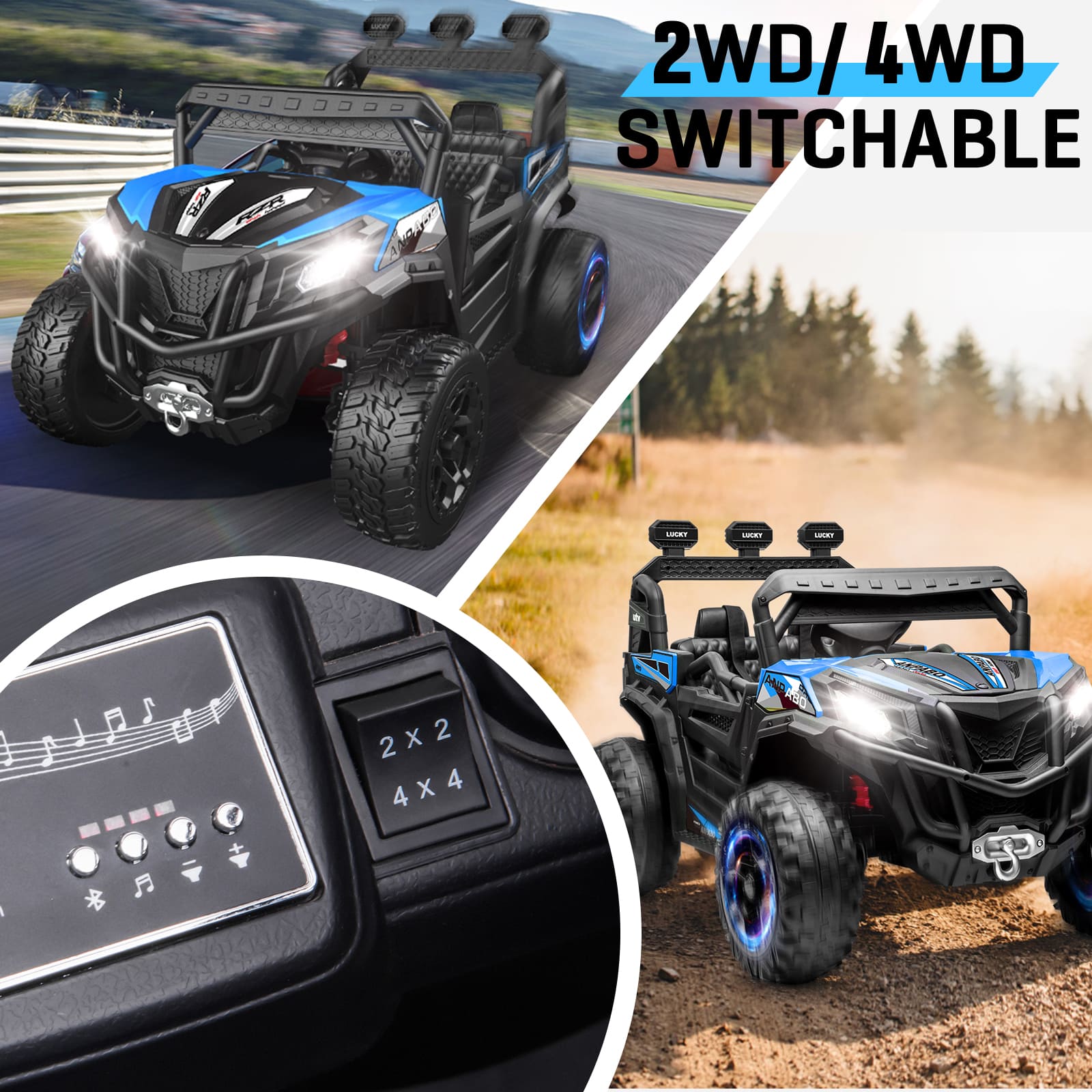 ANPABO 24V UTV Two Seater With Remote/Bluetooth