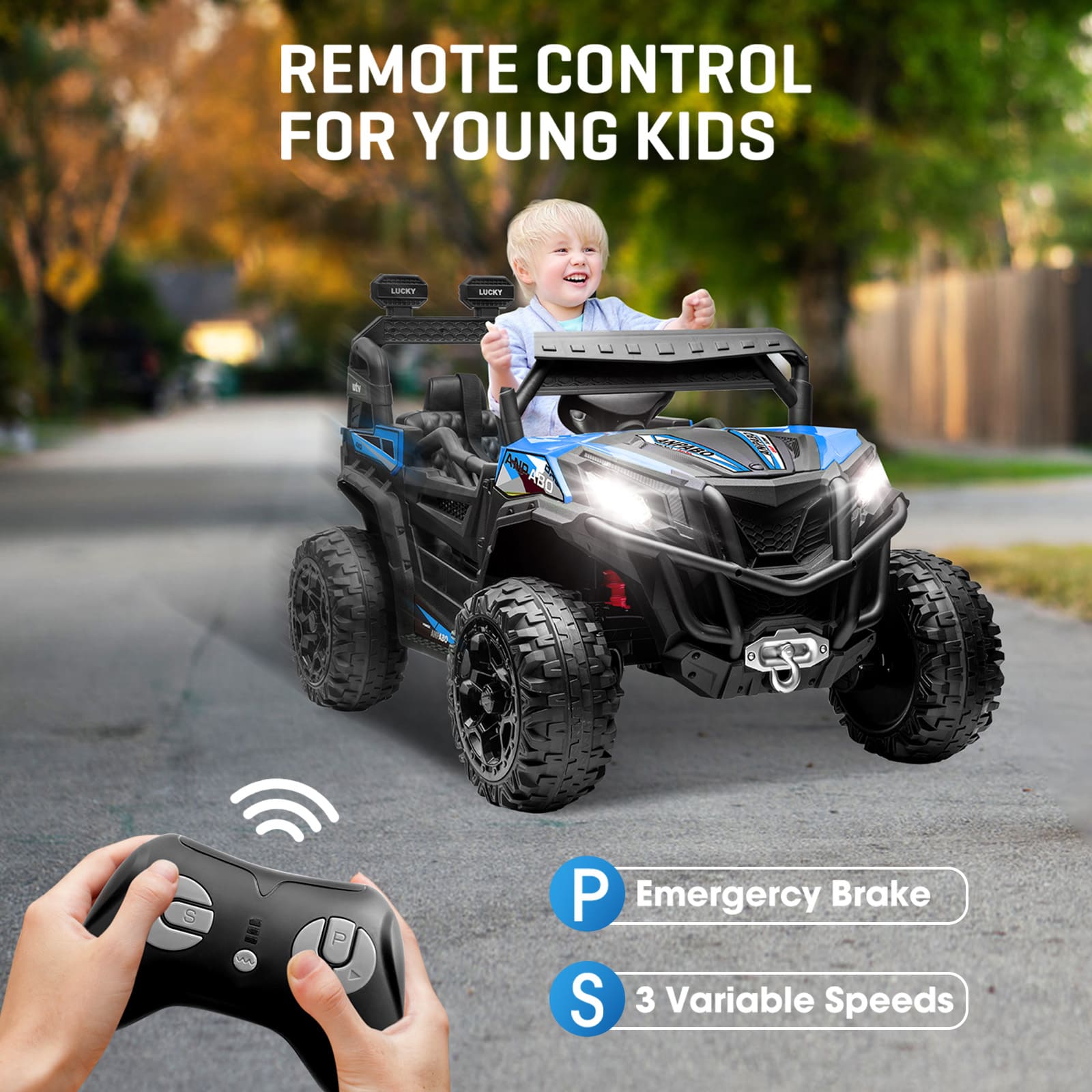 ANPABO 24V UTV Two Seater With Remote/Bluetooth