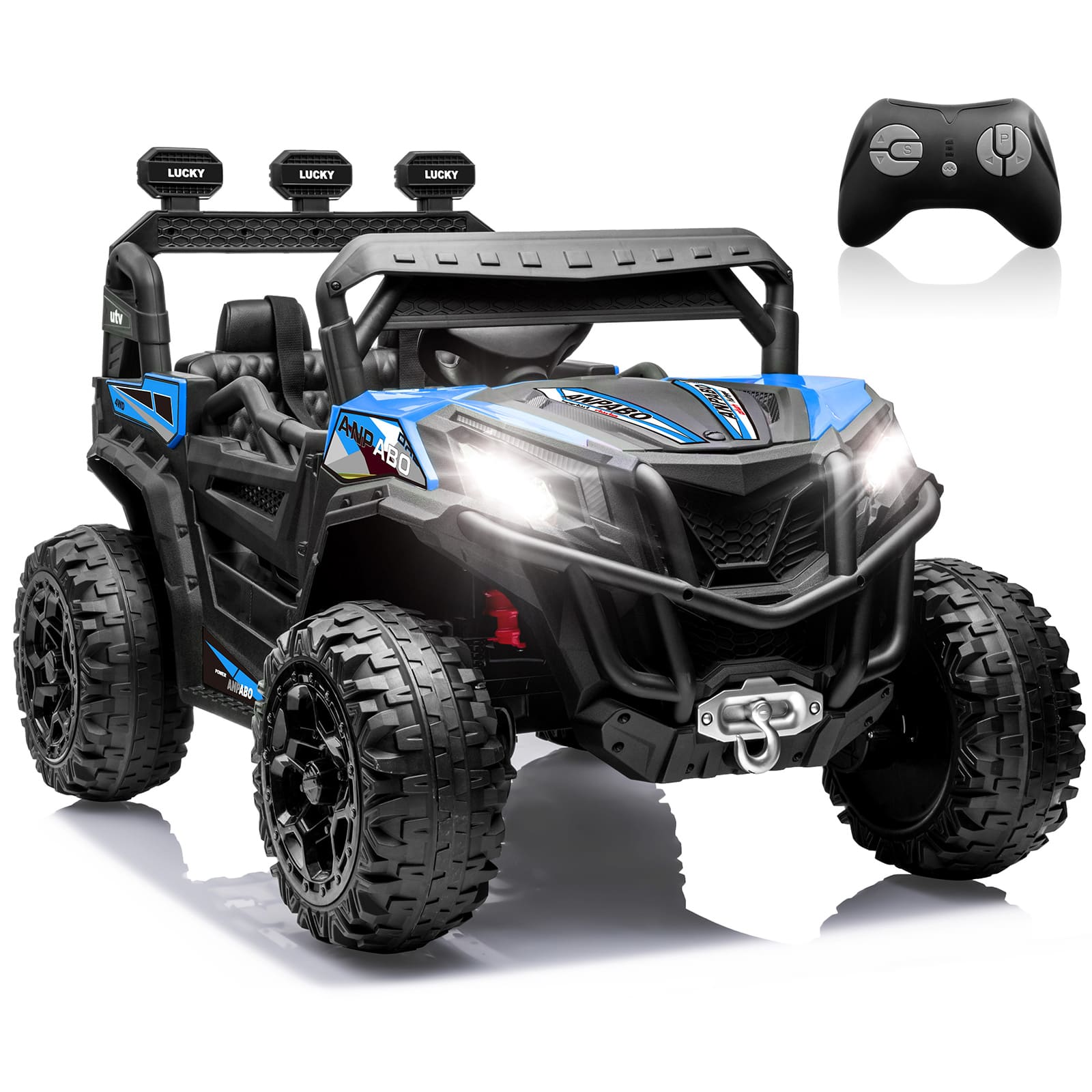 【90% NEW】ANPABO 24V UTV Two Seater With Remote/Bluetooth