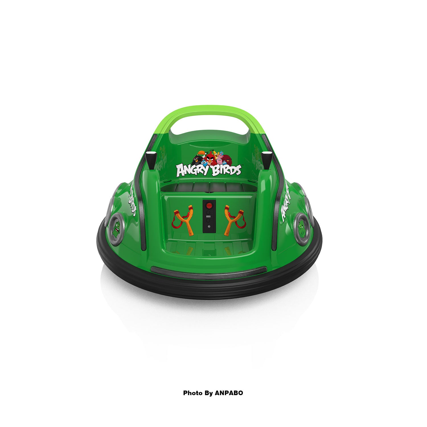 ANPABO Toddler Bumper Car: 360° Spin, Remote, Lights & Bluetooth-green