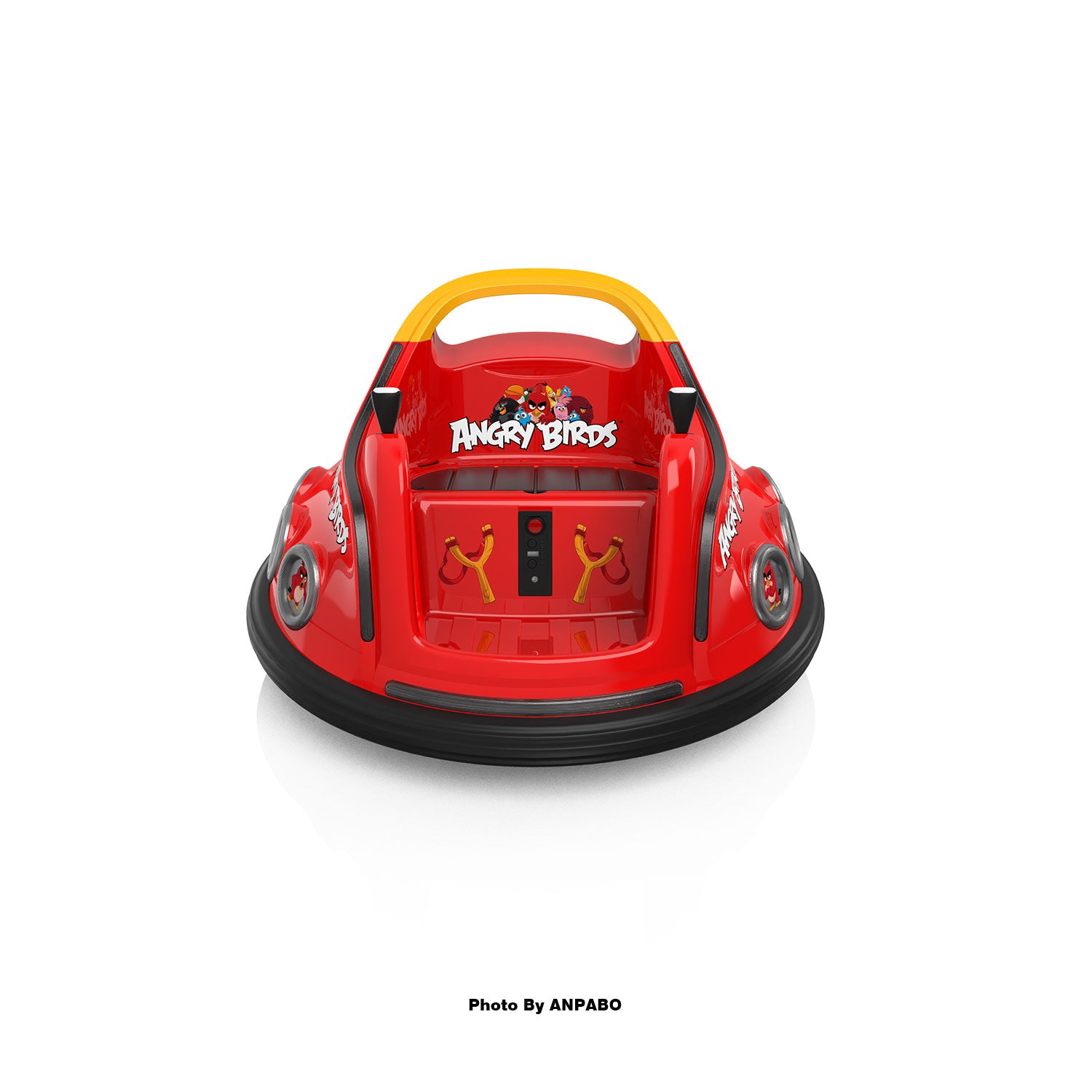 ANPABO Toddler Bumper Car: 360° Spin, Remote, Lights & Bluetooth-red