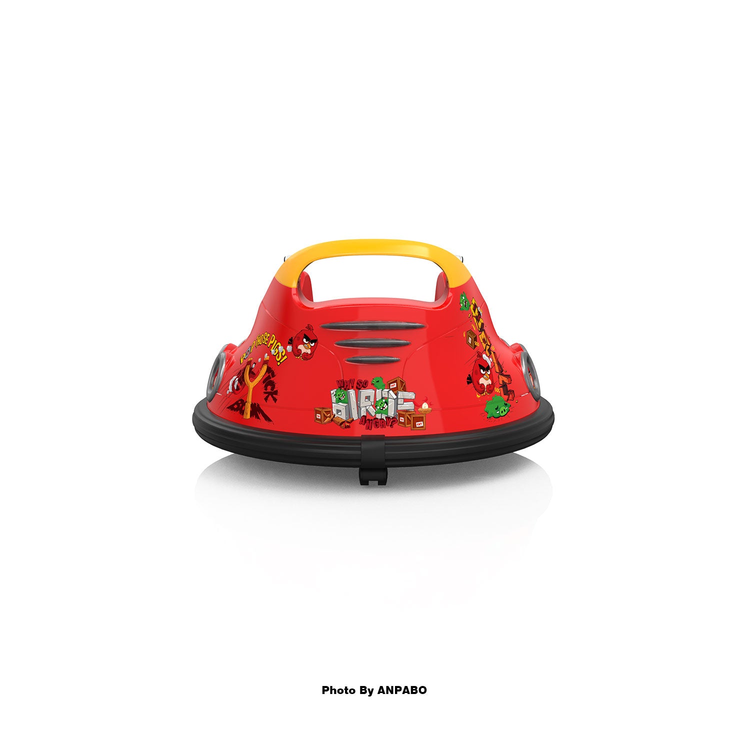 ANPABO Toddler Bumper Car: 360° Spin, Remote, Lights & Bluetooth-red