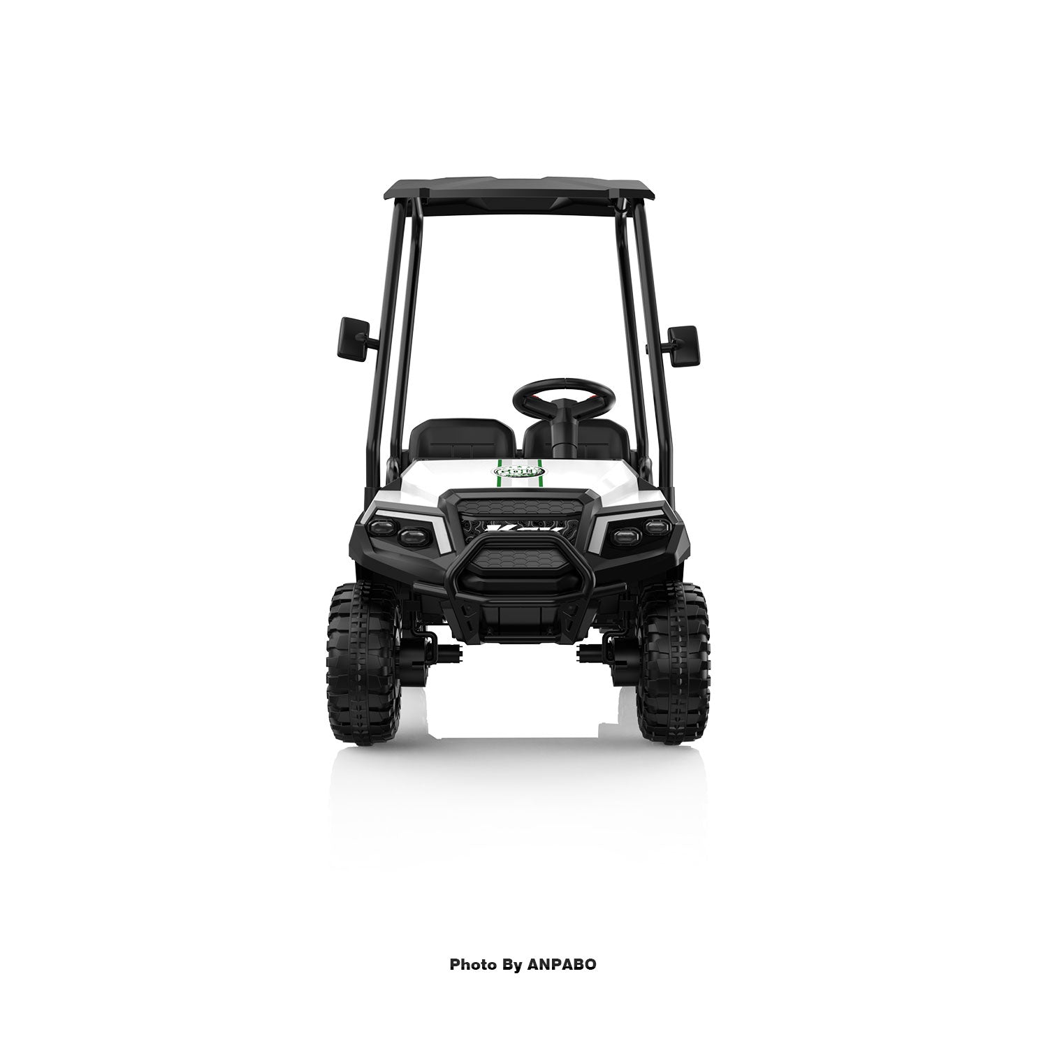 Kids 4WD Ride-On Golf Cart with Awning-white