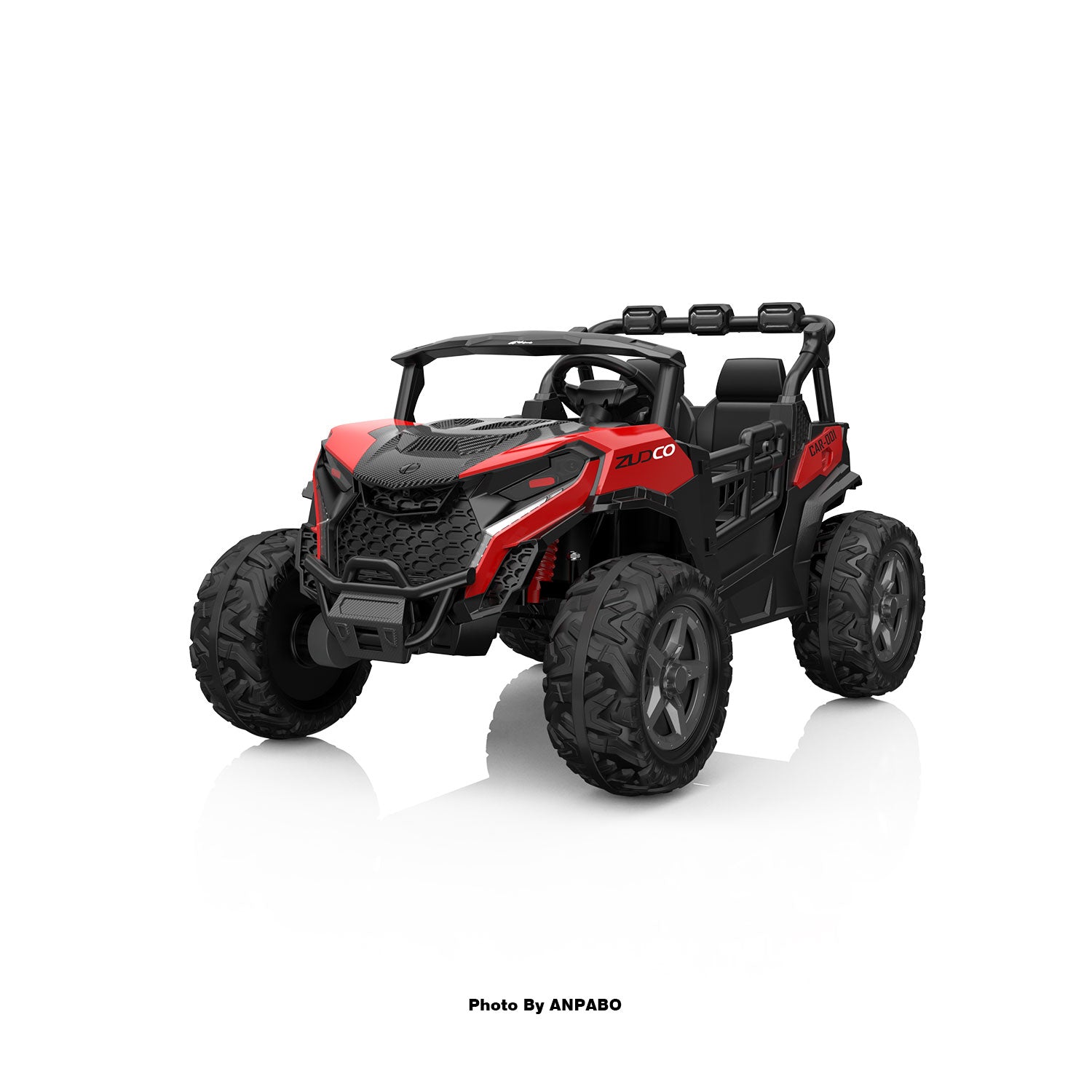 24V 4x200W 2-Seater Ride-On Truck | 4WD, EVA Tires, Remot-red
