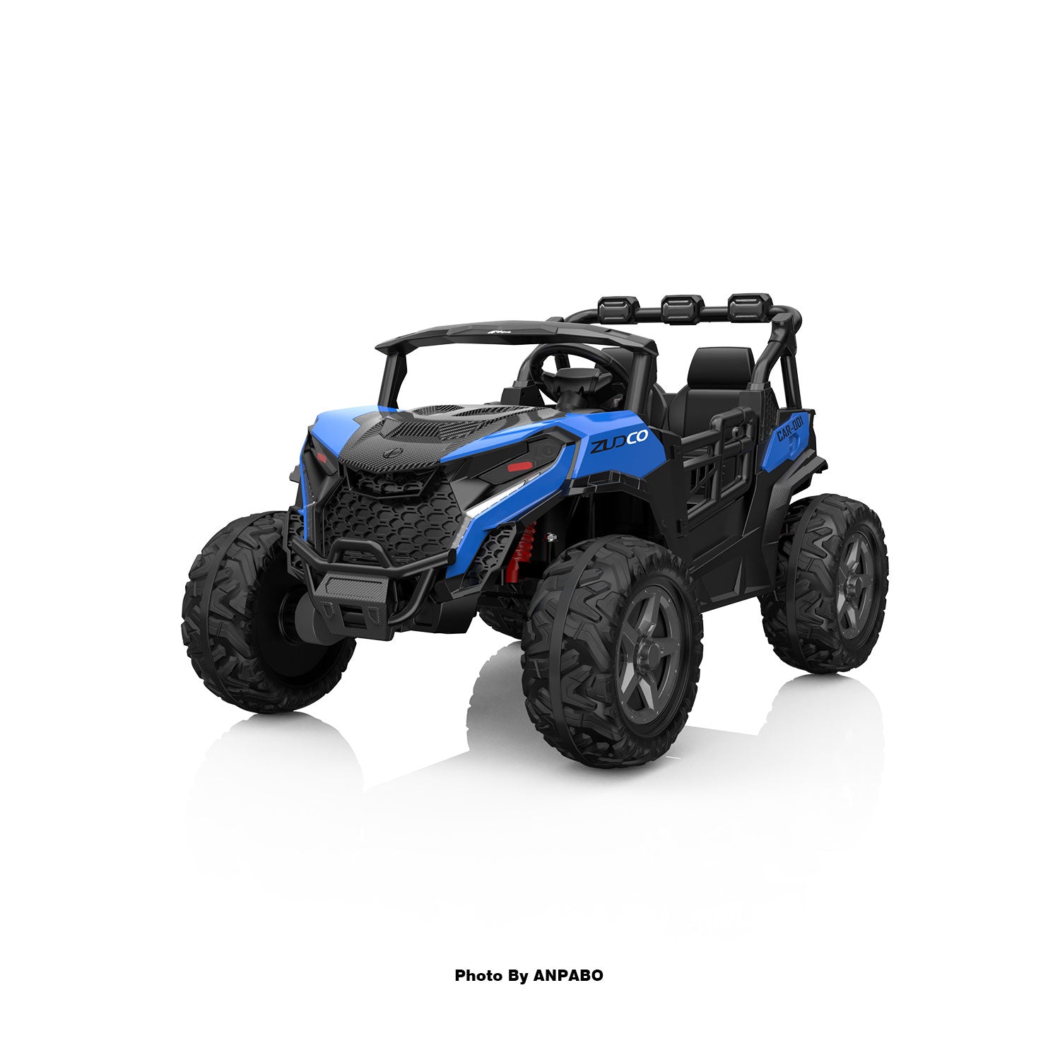 24V 4x200W 2-Seater Ride-On Truck | 4WD, EVA Tires, Remot-blue