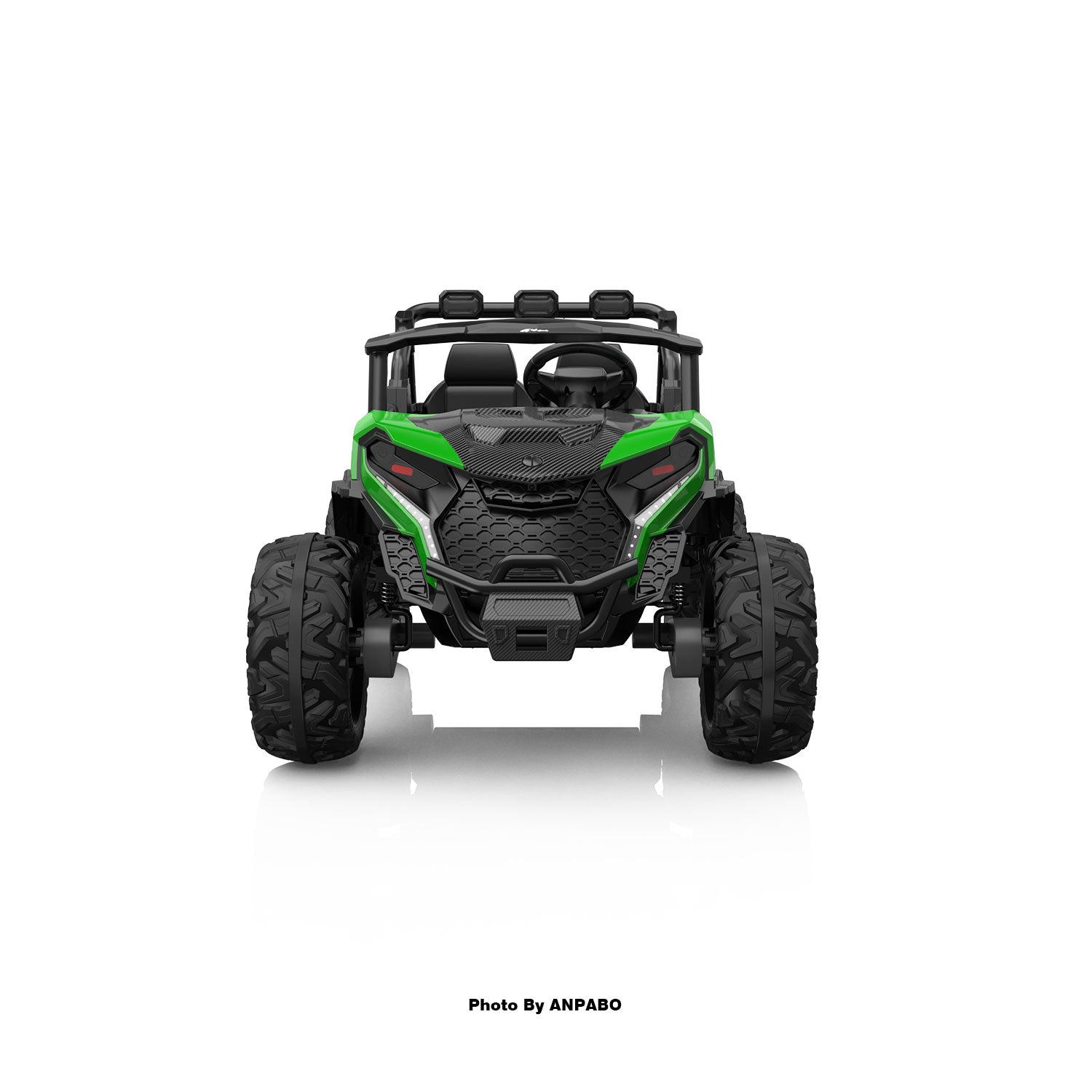 24V 4x200W 2-Seater Ride-On Truck | 4WD, EVA Tires, Remot-green