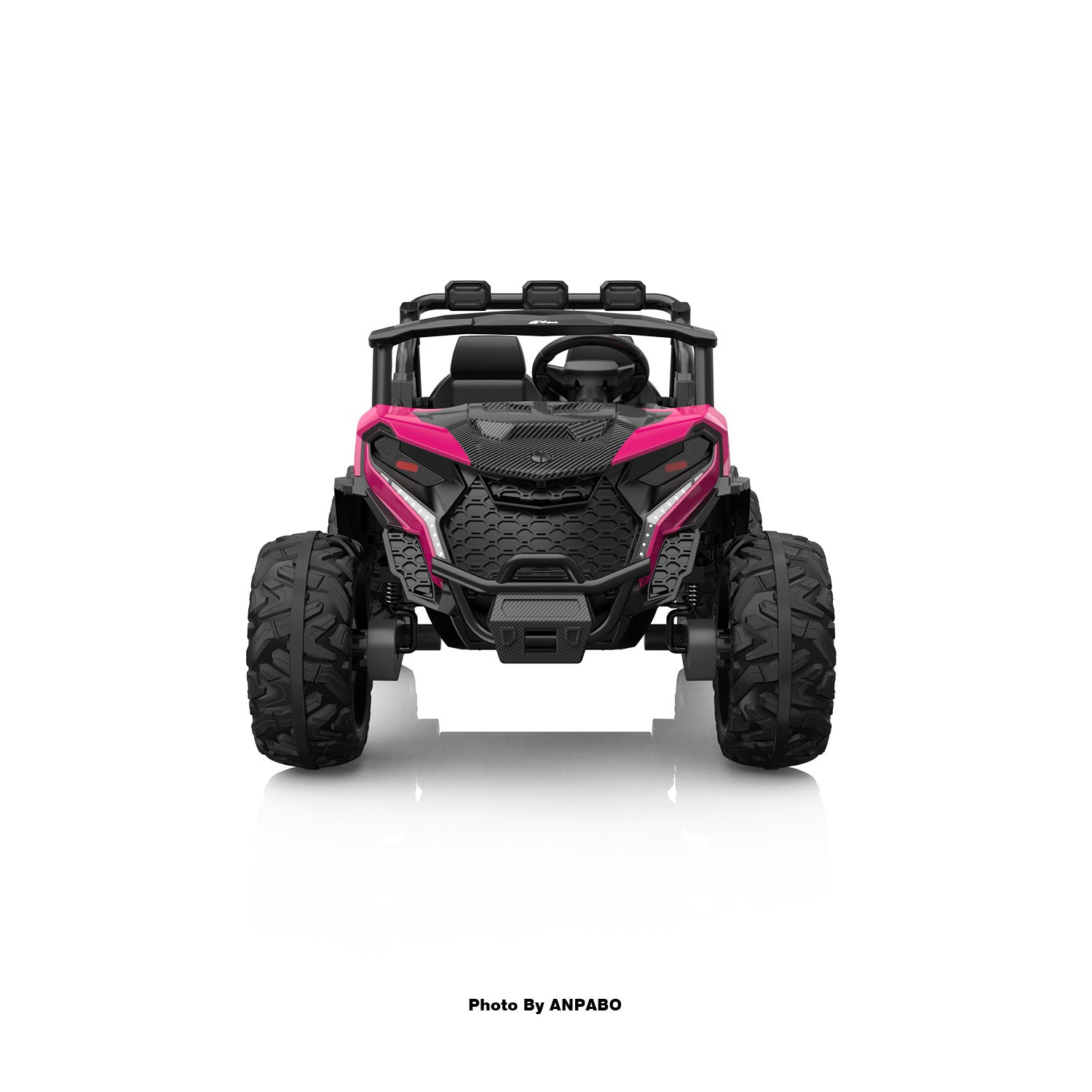 24V 4x200W 2-Seater Ride-On Truck | 4WD, EVA Tires, Remot-rose red