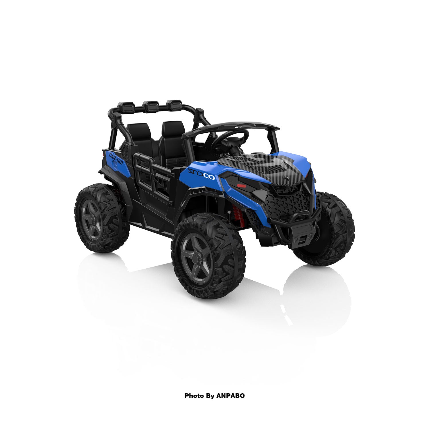 24V 4x200W 2-Seater Ride-On Truck | 4WD, EVA Tires, Remot-blue