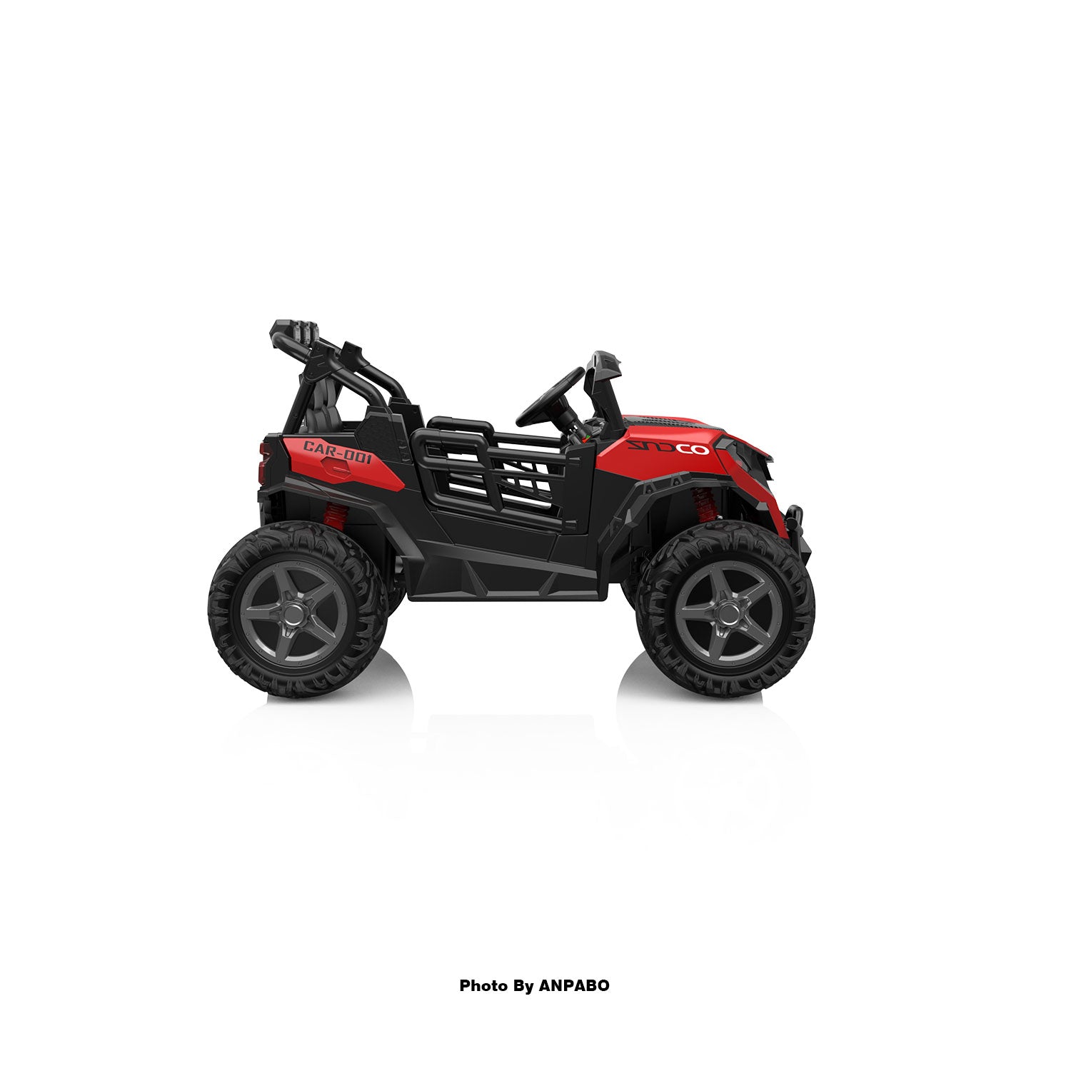 24V 4x200W 2-Seater Ride-On Truck | 4WD, EVA Tires, Remot-red