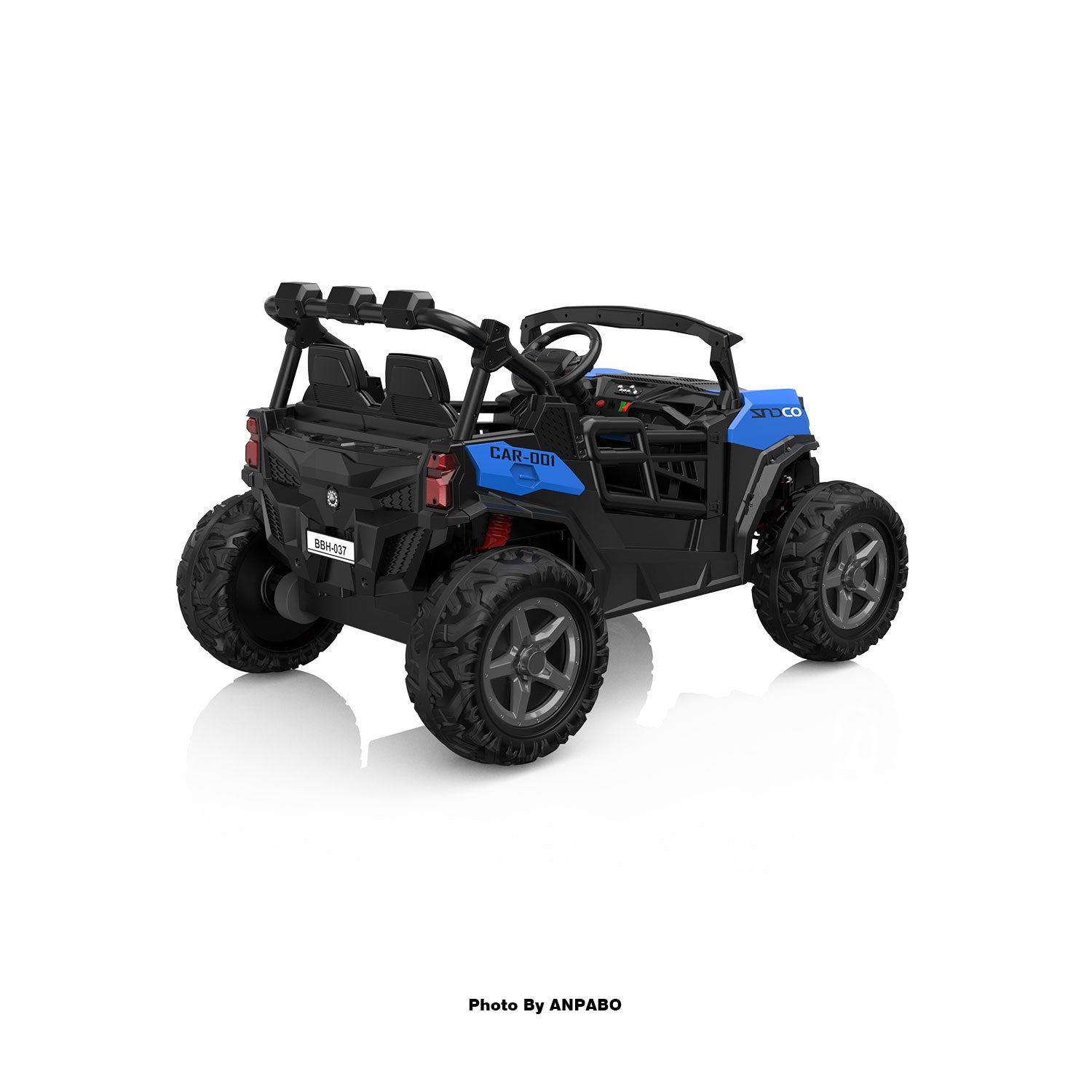 24V 4x200W 2-Seater Ride-On Truck | 4WD, EVA Tires, Remot-blue