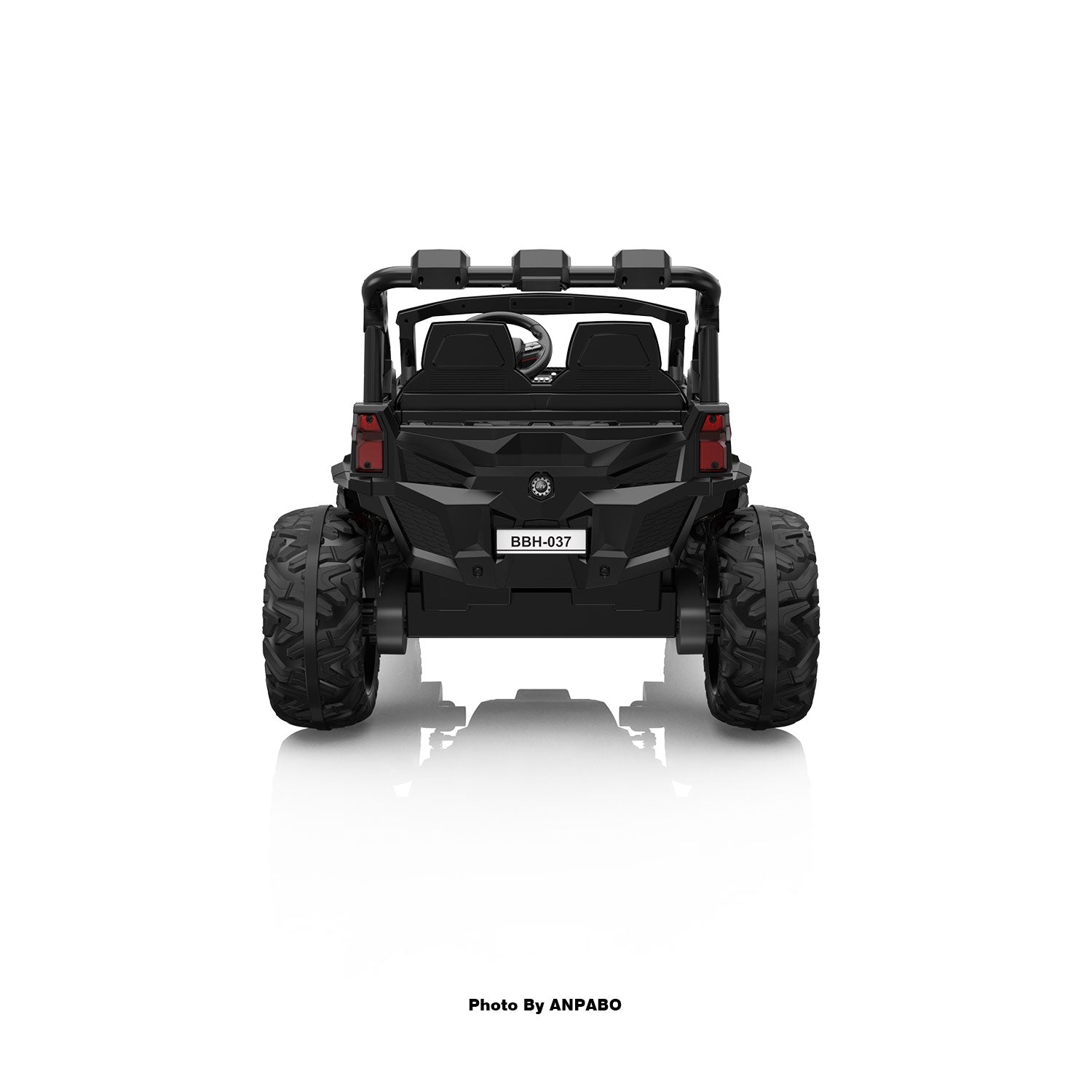 24V 4x200W 2-Seater Ride-On Truck | 4WD, EVA Tires, Remot-black