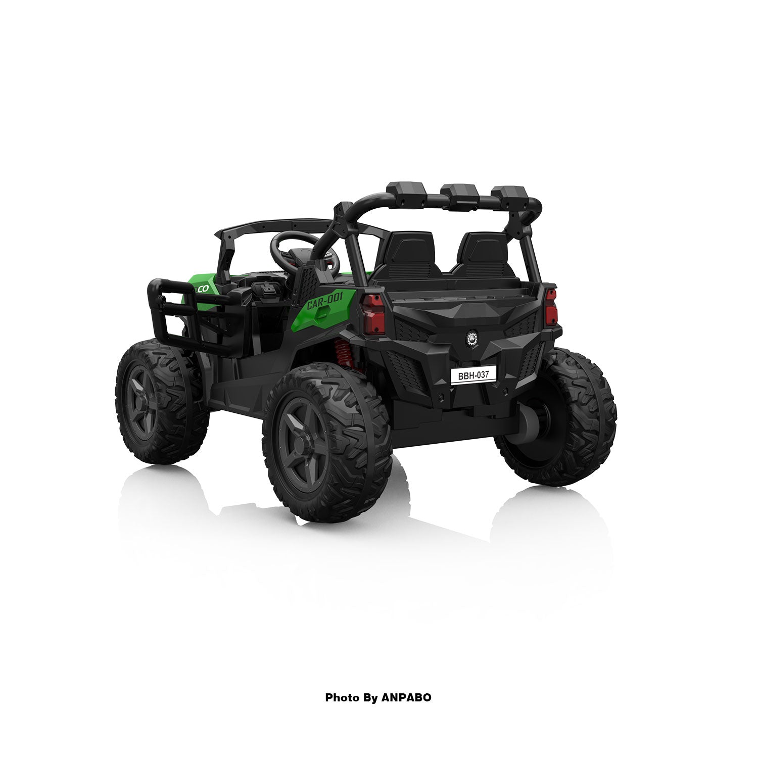 24V 4x200W 2-Seater Ride-On Truck | 4WD, EVA Tires, Remot-green