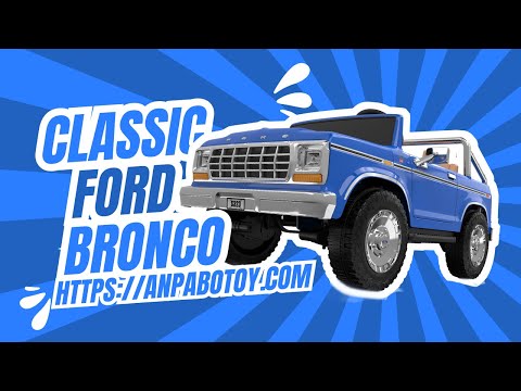 24V Classic Ford Bronco: Red Retro Legend, Ready for Dual Adventures-red